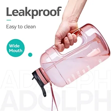 Half Gallon Motivational Water Bottle with Two Lids