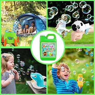 Lulu Home Bubble Concentrated Solution, 1 L/ 33.8 OZ Bubble Refill Solution for Kids Graduation Parties, Bubble Machine, Giant Bubble Wand, Bubble Blower Toys (Grass Green)