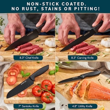 20-Piece Kitchen Knife Set with Sharpener and Block