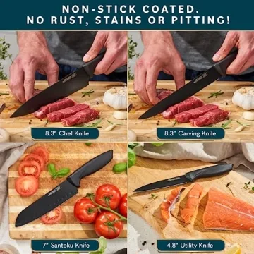 20-Piece Kitchen Knife Set with Sharpener and Block