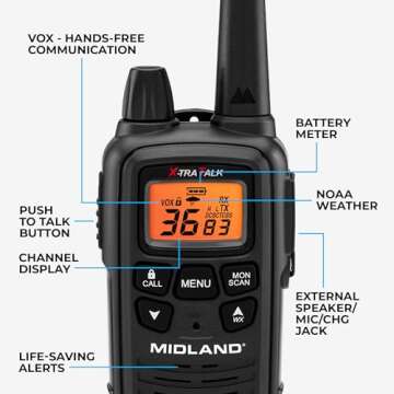 Midland LTX630VP3 Walkie Talkies - Long Range Communication