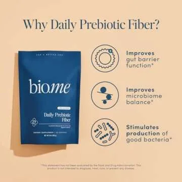 Daily Prebiotic Fiber - Fiber Supplement Powder for Digestive Health & Gut Health - Fiber Powder Unf...
