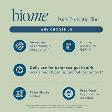 Daily Prebiotic Fiber - Fiber Supplement Powder for Digestive Health & Gut Health - Fiber Powder Unflavored Prebiotics, Non-GMO Dietary Fiber, Gluten & Sugar Free Soluble Fiber Supplements-30 Servings