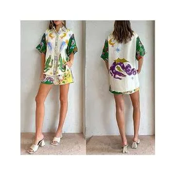 Comfortable Women's Print Pajama Set for Relaxation