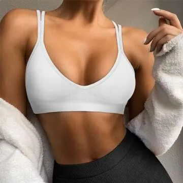 sicoozoe 3 Pack Strappy Sports Bras - Comfortable and Stylish