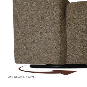 Elegant Barrel Back Swivel Chair for Living Room & Bedroom