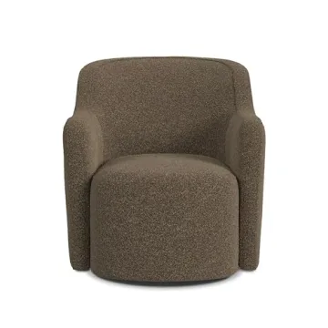 Elegant Barrel Back Swivel Chair for Living Room & Bedroom