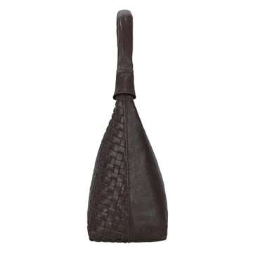 Antonio Valeria Braided Leather Hobo Bag for Women