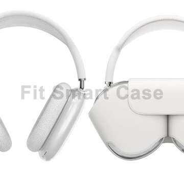 Case Cover for AirPods Max Headphones, Clear Soft TPU Earcup Cover for AirPods Max, Anti-Scratch Transparent Accessories Skin Protector for Apple AirPods Max New USB-C (2024), Clear