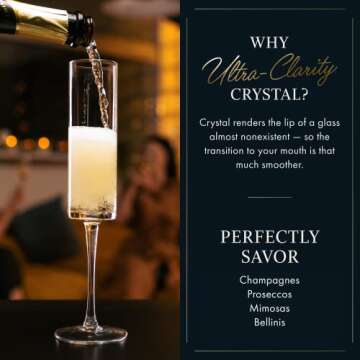 Elegant Champagne Flutes Set – Modern Design, Perfect Gift