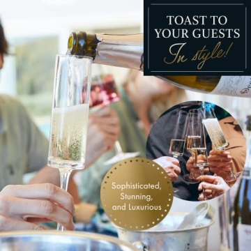 Elegant Champagne Flutes Set – Modern Design, Perfect Gift