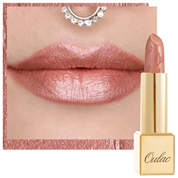Oulac Nude Lipstick for Women with Metallic 3D Shine Lightweight Hydrating Formula, High Impact Lip ...