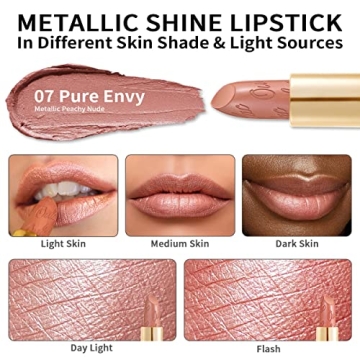 Oulac Metallic Shine Lipstick - Bold Hydrating Color