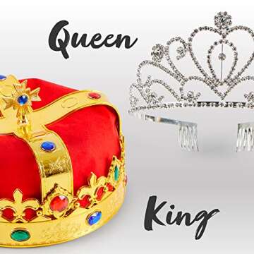JOYIN Royal Crowns Set for Kids and Adults - Party Accessories