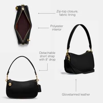 Stylish Coach Glovetanned Leather Swinger Bag