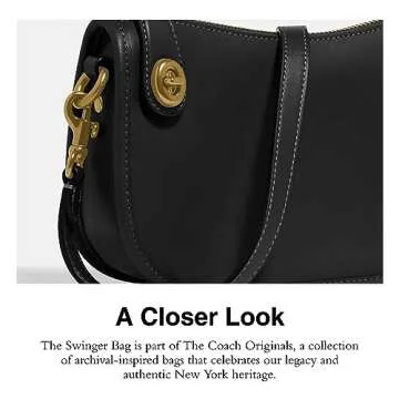 Stylish Coach Glovetanned Leather Swinger Bag