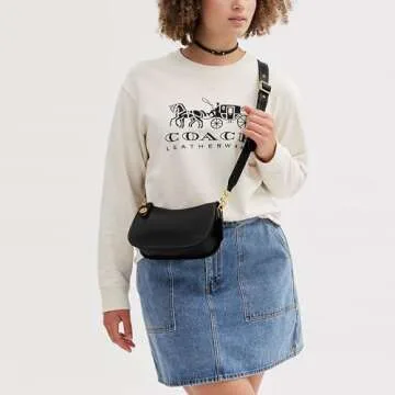 Stylish Coach Glovetanned Leather Swinger Bag