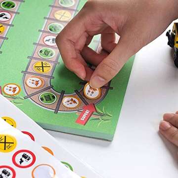 BLUE PANDA 50 Sheets Railroad Potty Training Chart for Toddlers Boys & Girls with 800 Train Stickers (10.3x8.3 in) - Potty Sticker Chart