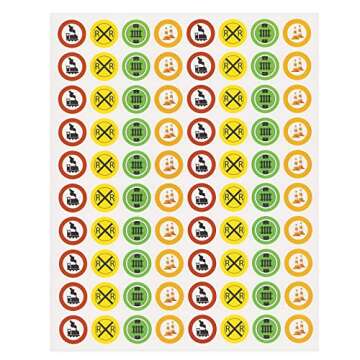 BLUE PANDA 50 Sheets Railroad Potty Training Chart for Toddlers Boys & Girls with 800 Train Stickers (10.3x8.3 in) - Potty Sticker Chart