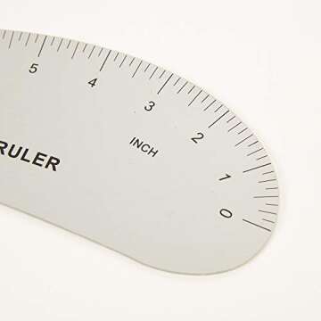 DIHAN 18 Inch Metal French Curve Ruler for Designers