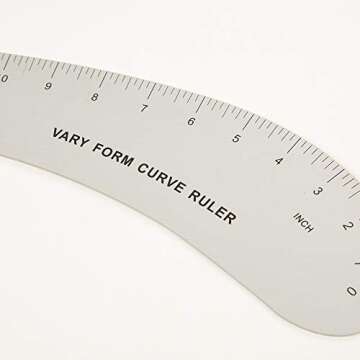 DIHAN 18 Inch Metal French Curve Ruler for Designers
