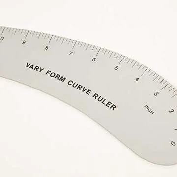 DIHAN 18 Inch Metal French Curve Ruler for Designers