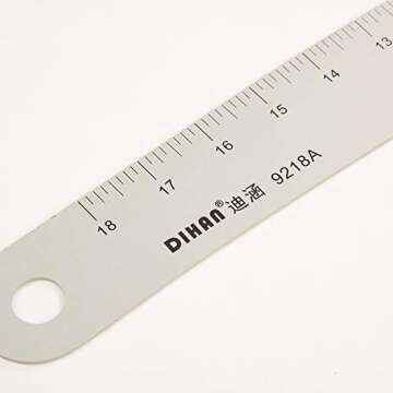 DIHAN 18 Inch Metal French Curve Ruler for Designers
