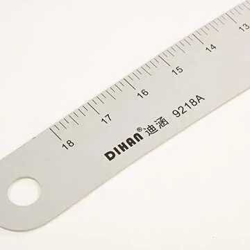 DIHAN 18 Inch Metal French Curve Ruler for Designers