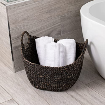 Eco-Friendly Hand Woven Water Hyacinth Laundry Basket
