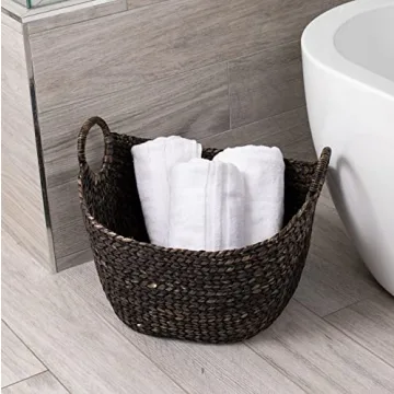 Eco-Friendly Hand Woven Water Hyacinth Laundry Basket
