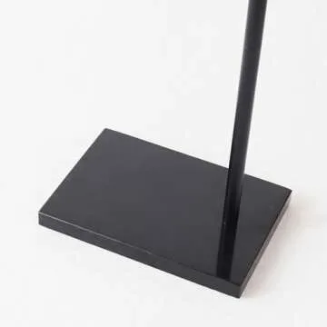 Brightech Leo Mid-Century Modern Standing Lamp for Bedroom, Contemporary Lamp for Living Rooms & Offices, Tall Lamp with Heavy Base, LED Floor Lamp, Great Living Room Décor - Black