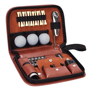 Jiskan Golf Gifts for Men and Women, Golf Accessories Set with Hi-End Case, Golf Balls, Rangefinder,...