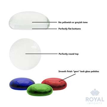 Royal Imports Glass Flat Marbles for Decor and Crafts