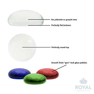 Royal Imports Glass Flat Marbles for Decor and Crafts