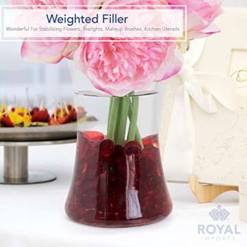 Royal Imports Glass Flat Marbles for Decor and Crafts