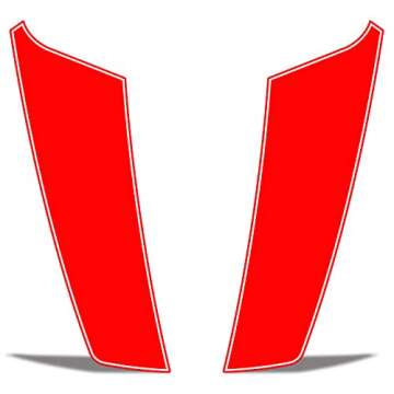 Factory Crafts Hood Racing Stripe Graphics kit Vinyl Decal Wrap Compatible with Ford F-150 Raptor 2017-2021 - Dark Red