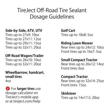 TireJect Off-Road Tire Sealant Refill (Gallon/128oz Bottle) - Applicate 12 ATV Tires, Use 75% Less sealant per tire