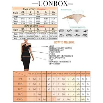 UONBOX Women's Cut Out One Shoulder Sleeveless Split Club Party Fashion Bandage Dress Black L