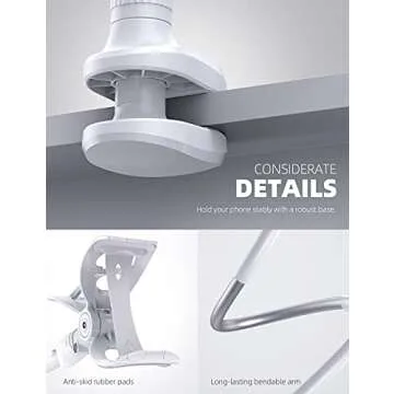 Lamicall Gooseneck Phone Holder for All Smartphones