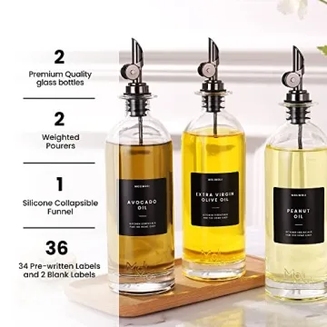 Molimoli Oil and Vinegar Dispenser Set of 2 for Kitchen