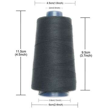 Luwigs Black Weaving Thread 100% Polyester for Making Wig Sewing Hair Weft Hair Extension 1pc (1pc, Black)