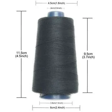 Luwigs Black Weaving Thread 100% Polyester for Making Wig Sewing Hair Weft Hair Extension 1pc (1pc, Black)