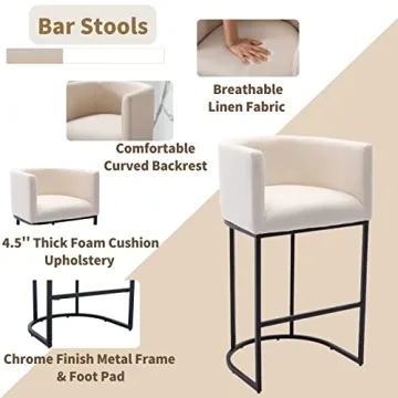 Stylish HNY Modern Bar Height Counter Stools Set of 2