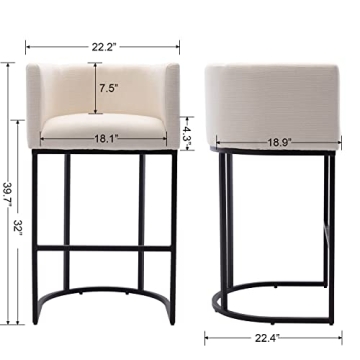 Stylish HNY Modern Bar Height Counter Stools Set of 2