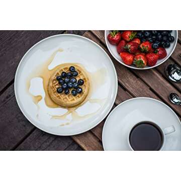 Red Vanilla Everytime White 24-Piece Dinnerware Set