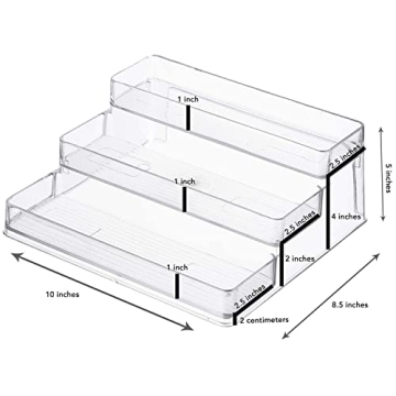 Home Intuition 3-Tier Spice Rack Cabinet Organizer