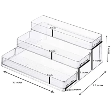 Home Intuition 3-Tier Spice Rack Cabinet Organizer