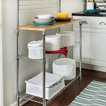 Honey-Can-Do Dinnerware Storage Set - 5-Piece White, Perfect for China and Seasonal Dishes