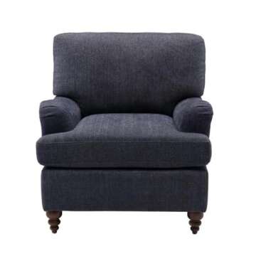 Comfort Pointe Clarendon Navy Blue Polyester Fabric Upholstered Transitional Arm Chair
