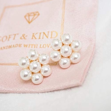 Swarovski Pearl Cluster Earrings for Brides and Bridesmaids